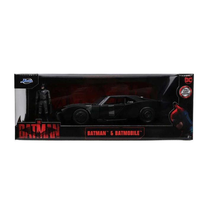 Метална кола автомобил Batman Batmobile 1:24 Jada Toys с фигура Батман