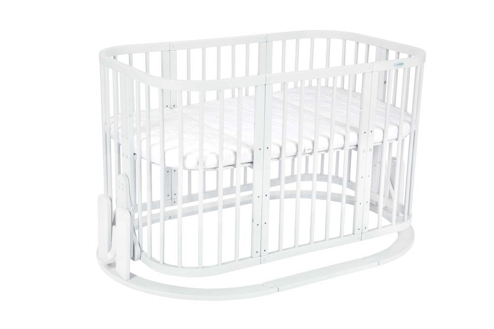 -29% ОСТЪПКА Кошара за Бебе, Детско Легло Смарт 7в1 с Матрак Бяла