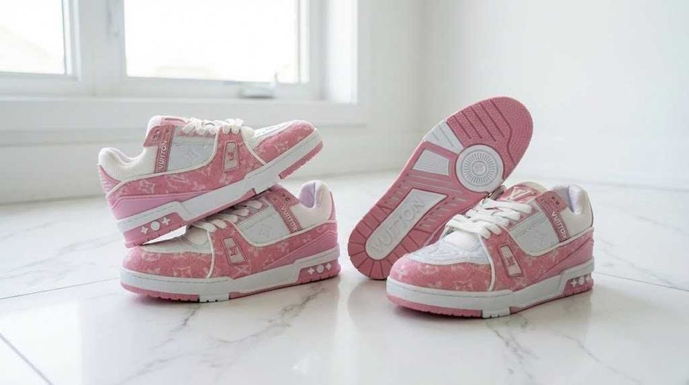 Adidasi LV Trainers Roz - Sneakersi Fete Premium - Full Box