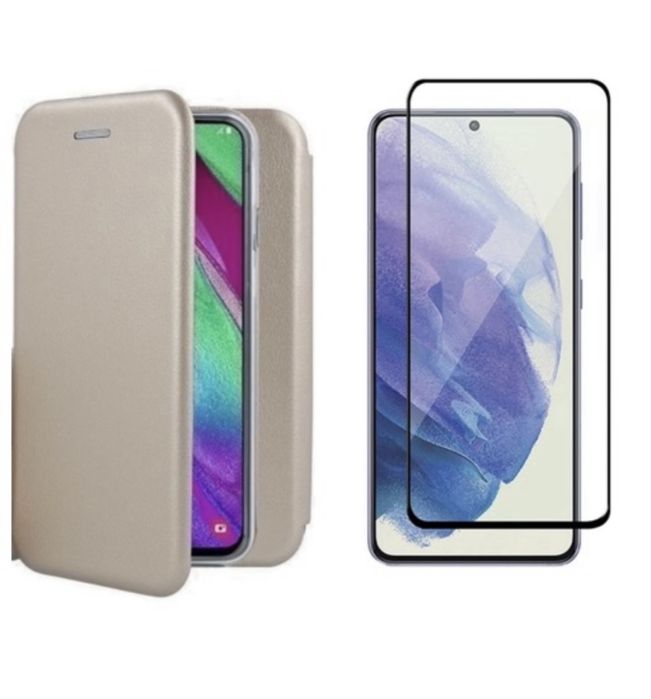 Husa Flip Cover Piele Fina + Folie Sticla Samsung A57/A56/A55/A54/A53/A52