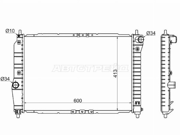 Радиатор Chevrolet Aveo