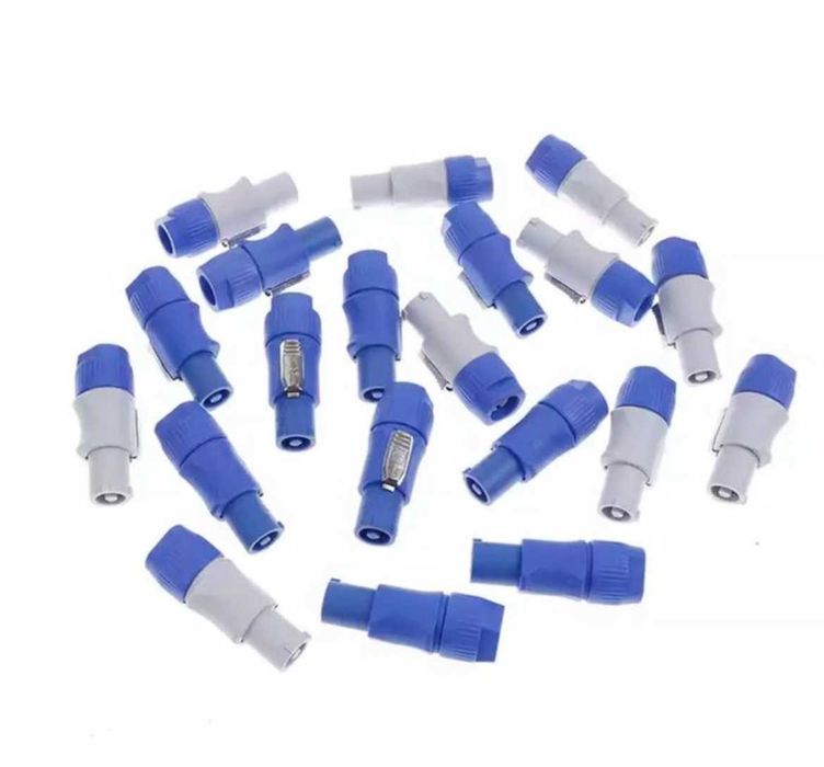 Powercon Connector Пауъркон конектор 3 пинов сив и син 3 PIN AC