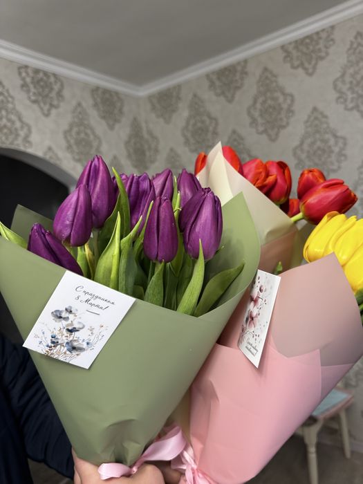 Свежие тюльпаны по 600