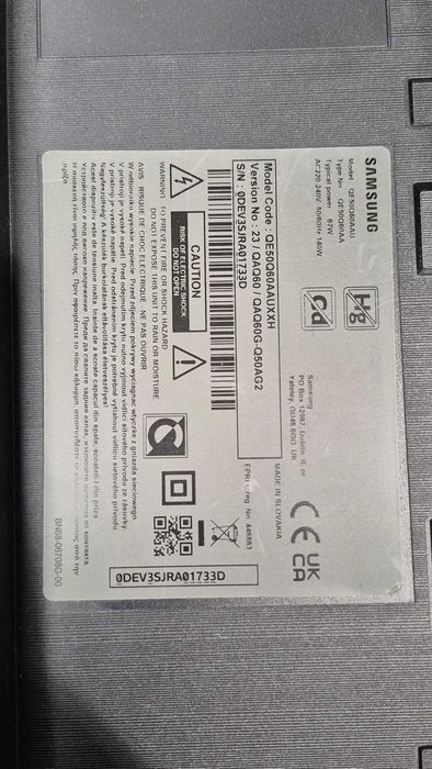 Set componente televizor QLED Samsung 50Q60A 125 cm din anul 2021