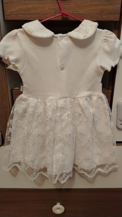 Бяла рокля 12-18 мес.