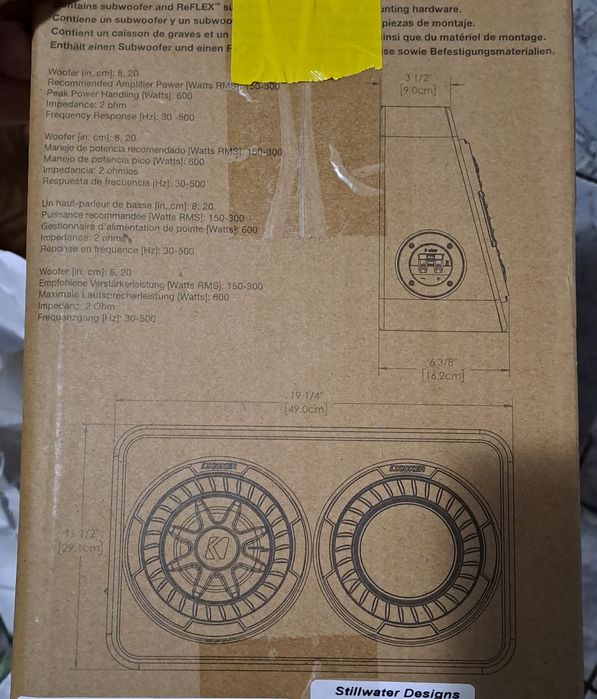 Subwoofer auto Kicker tcwrt82-48