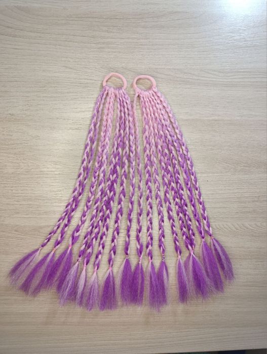 Косички на резинке, афрокосы