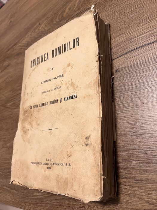 Originea romînilor de Alexandru Philippide Vol. II 1928