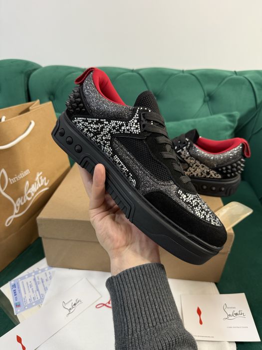 Adidasi Louboutin piele naturala Full Box colectie noua Premium