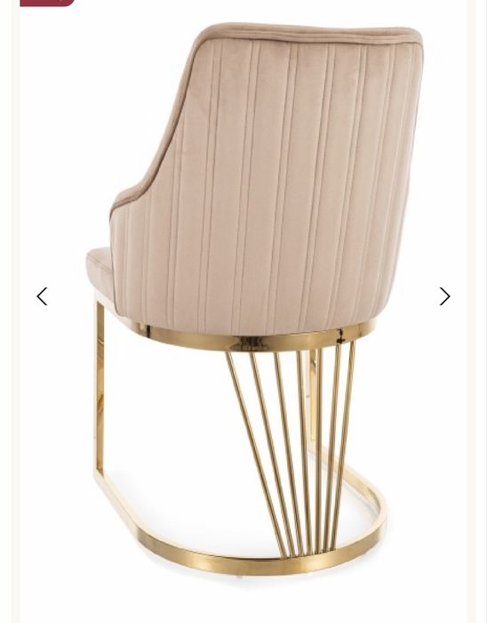 6 scaune luxury bej cu auriu