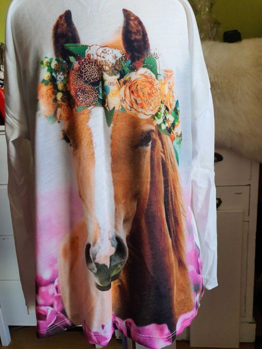 Tricou cu maneca lunga cu calut C&A marimea  146-152 cm