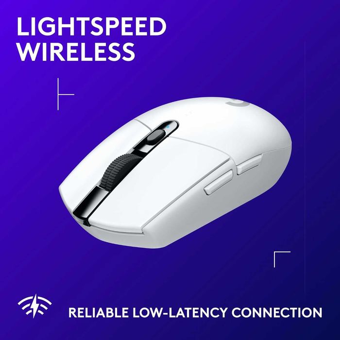 Безжична геймърска мишка Logitech G305 Lightspeed (Бяла) - Hero Sensor
