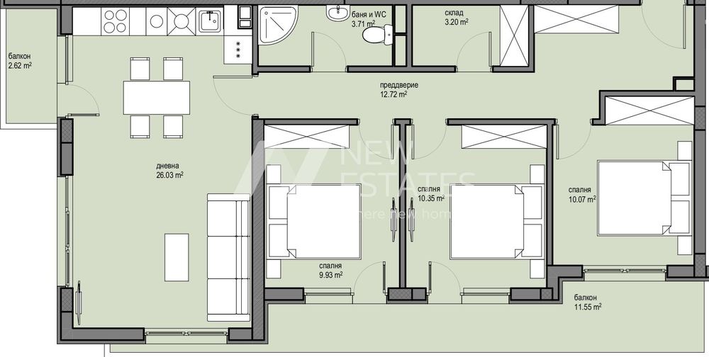 Продава се Четиристаен апартамент в София, Красна поляна 1 - 122 кв.м за 1800 €/кв.м - Снимка #5