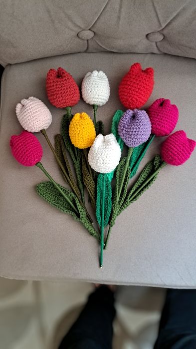 Ръчно плетени цветя