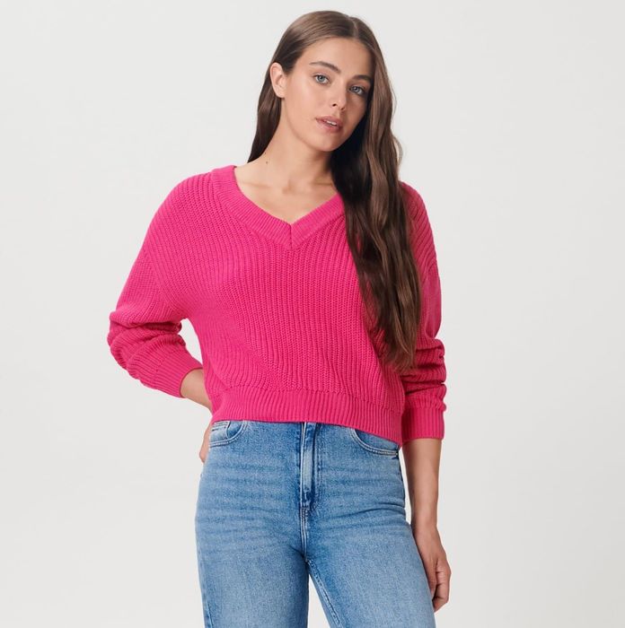 Розов пуловер от Sinsay, размер S