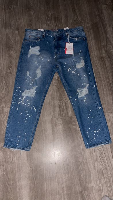 Мъжки сини с пръски дънки