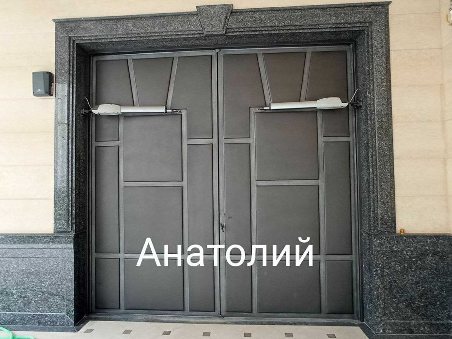 Автоматика на распашные ворота.Управление со смартфона!Аккумуляторы!
