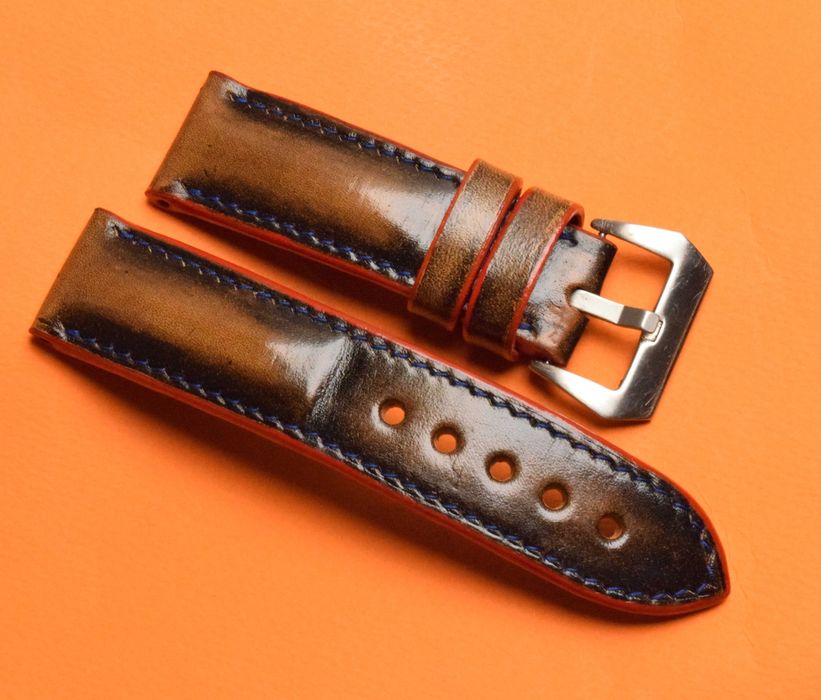 Кожена каишка за часовник Panerai ръчна изработка 26/26мм, 26/24мм