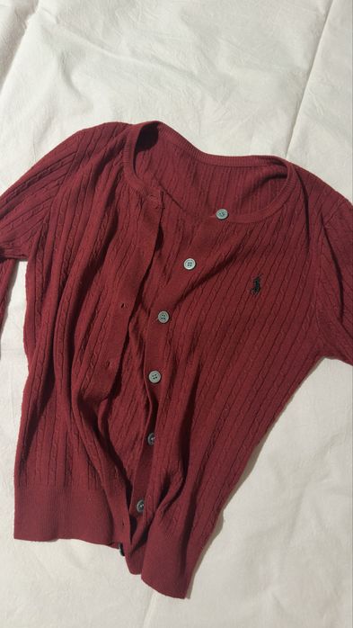 Кофта бордовая поло