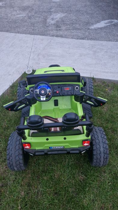 Masinuta electrica pentru copii Monster Truck SX1719, 4x45W, baterie 12V 10 Ah, iluminat LED, culoare verde