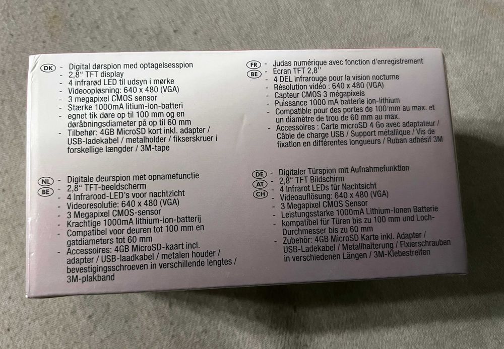 Vizor digital usa cu ecran TFT camera IR microSD nou