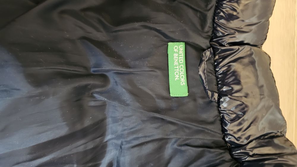 Geaca United Colors of Benetton 1-2 ani 82 cmalbastra