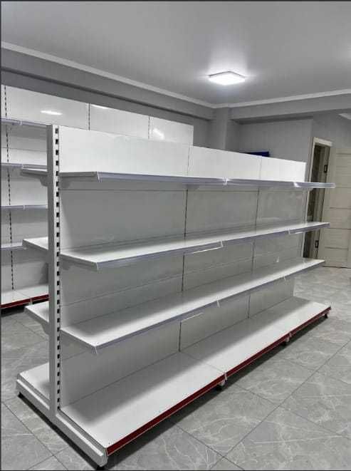 Металлические пристенные Стелажи Ветрины Полки Торговые для магазина
