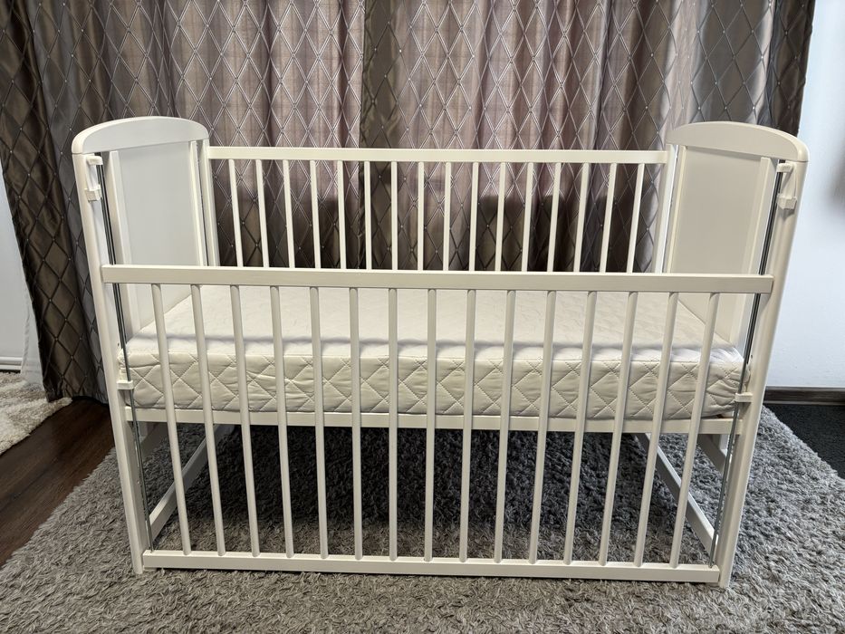 Patut din lemn bebe, 120x60 cm BabyNeeds