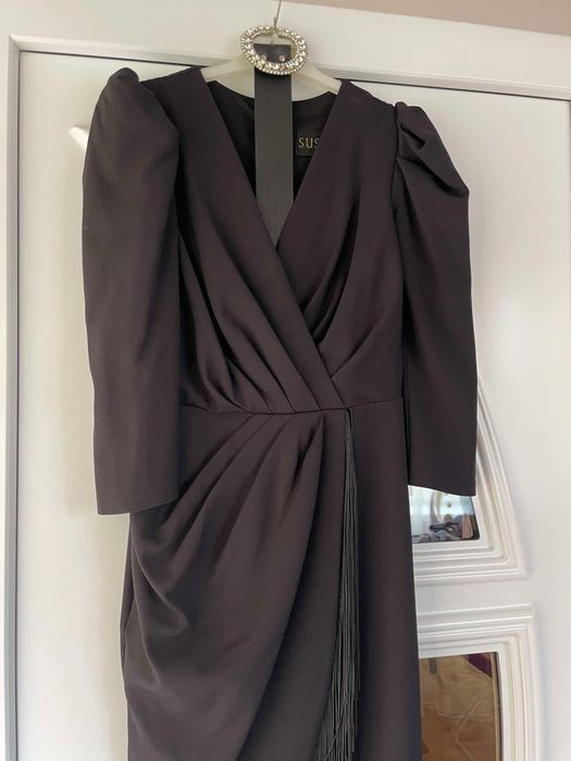 Rochie midi/ rochie ocazie/ rochie cu franjuri