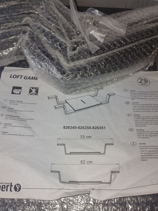 Scaun suspendat pentru cadă Allibert Loft Game (72-82 cm), NOU, Siguranță Baie