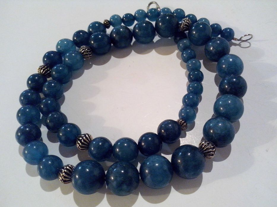 set argint si pietre naturale,apatit albastru,clasic,elegant