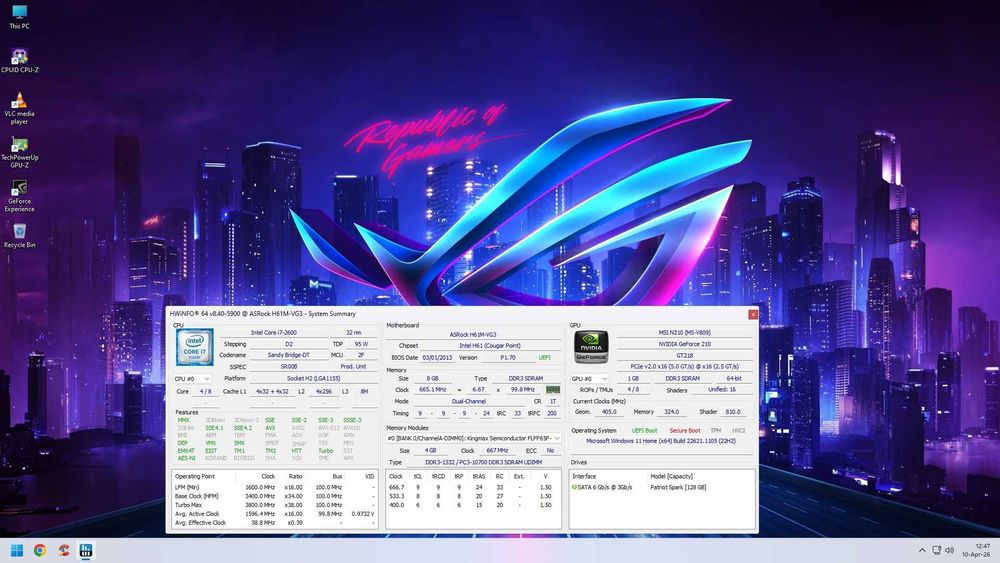 KIT i7-2600+Placa H61M-VG3+8GB+Cooler+Shield !! CA NOU !! la 250lei