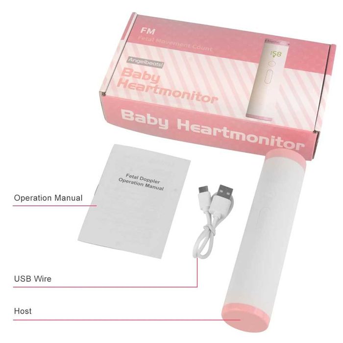 Уред за бебешки сърдечен ритъм bluеtooth Фетален доплер
