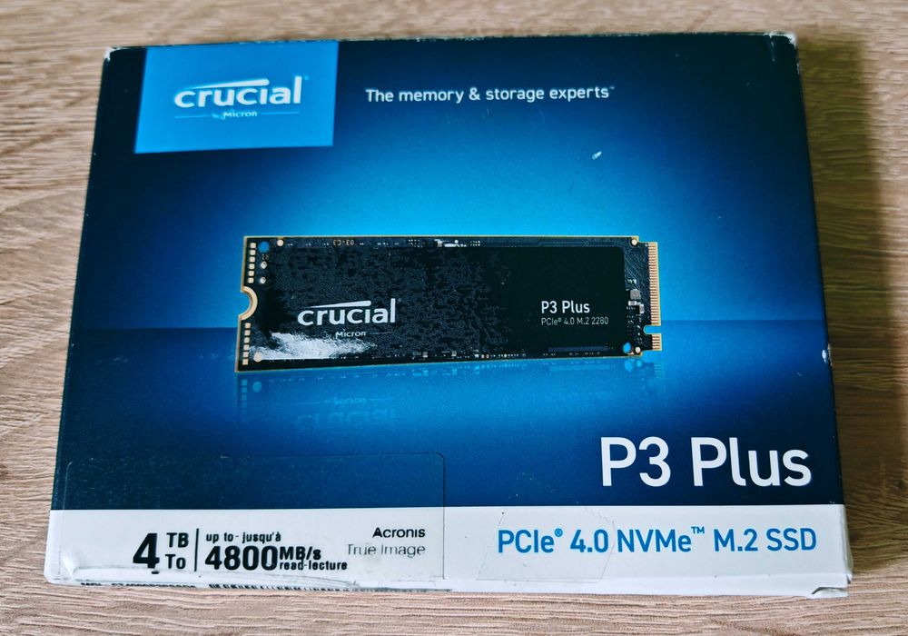 4TB SSD NVMe Crucial P3 Plus 3D NAND 4000GB M.2 2280 PCIe 4.0 disk CT4000P3PSSD8 чисто нов диск Gen 1.4 за лаптоп или настолен laptop pc computer