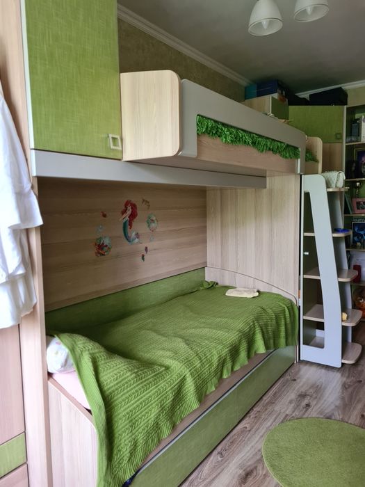 Кровать чердак с матрасом