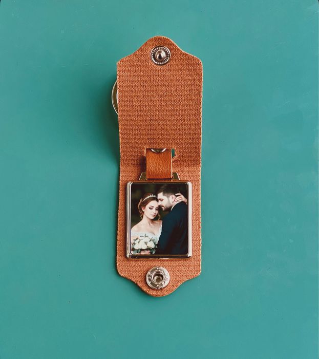 Кожен ключодържател със снимка и гравюра/подарък