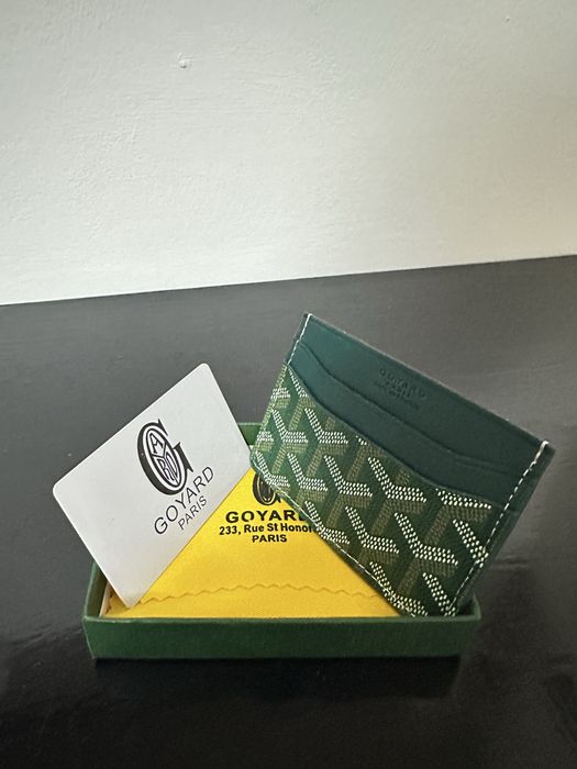 Goyard Card Holder - Green Pattern