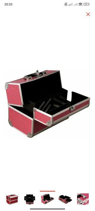 Кейс для косметики красный цвет