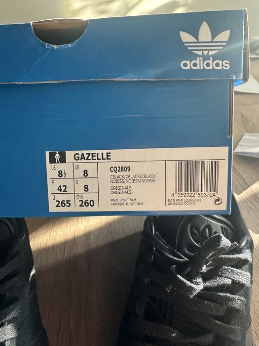 Adidas Gazelle черен набук