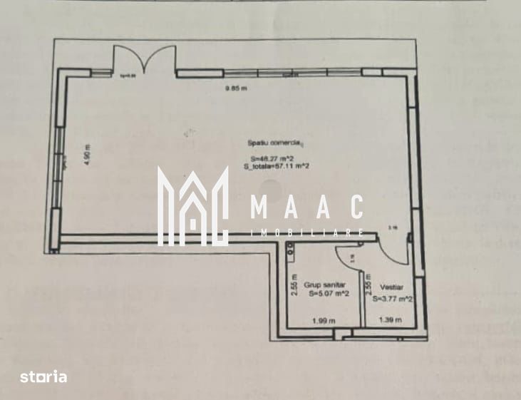 Spatiu comercial/birouri I Parcare I Doamna Stanca