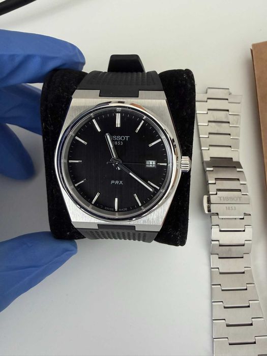 Tissot PRX 40mm nou + extra curea silicon originala Tissot