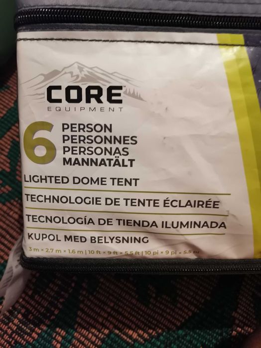 6 местна палатка core 6 + 5 спални чувала комплект.Нови!!!
