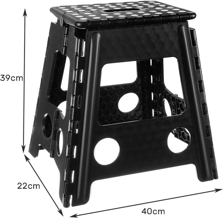 Scaun pliabil taburet cu maner si suprafata antiderapanta 39x39x31 cm