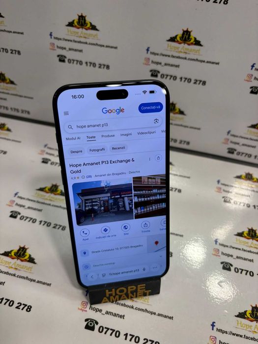 Hope Amanet P13 Iphone 16 Plus 100% BAT 92 CICLURI