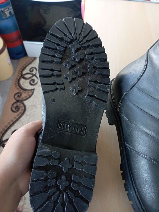 Мъжки топли боти от естествена кожа на завод,,Здравоход" 45 номер