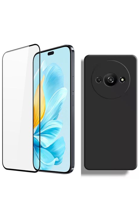 Husa Soft Silicon +Folie Sticla Silicon Xiaomi Redmi A3 A5 14C 14T PRO