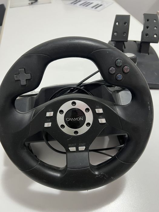 Игровой манипулятор CANYON CNG-GW3 (руль, рычаг, педали)