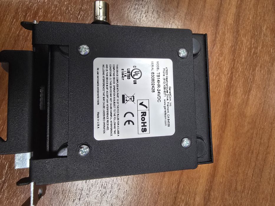 GarrettCom Magnum TB14H Hardened BNC Media Converter.