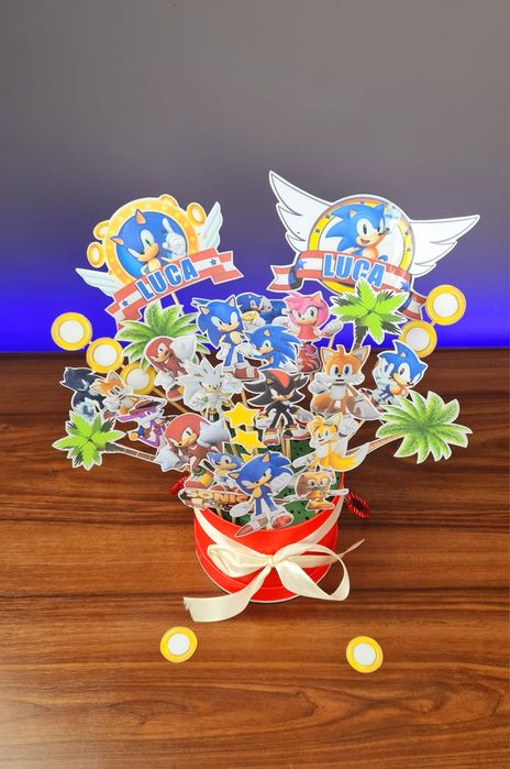 Toppere tort cu tema Sonic