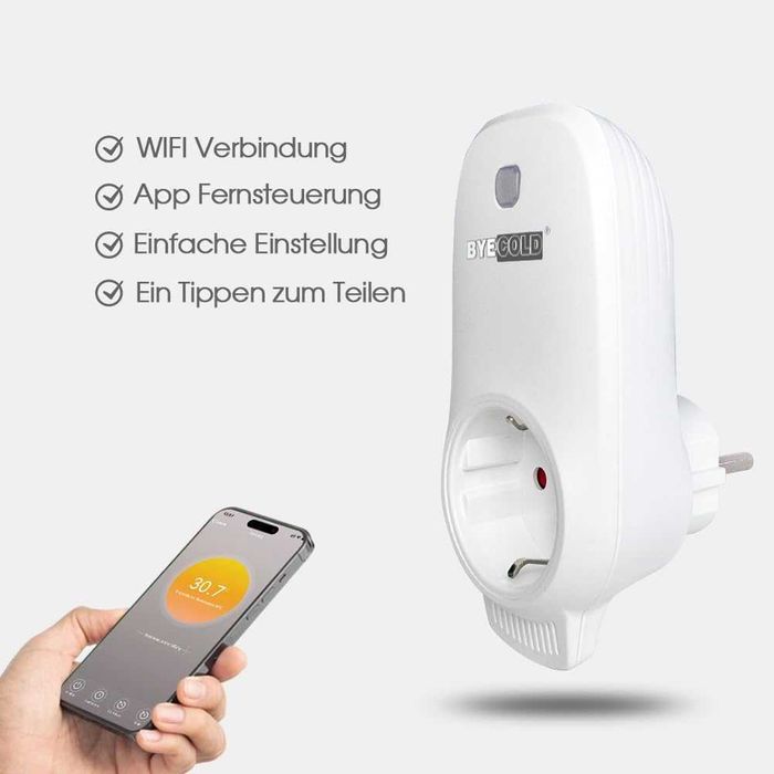 Byecold Smart WiFi термостат за контакт за инфрачервено отопление с функция за спасяване